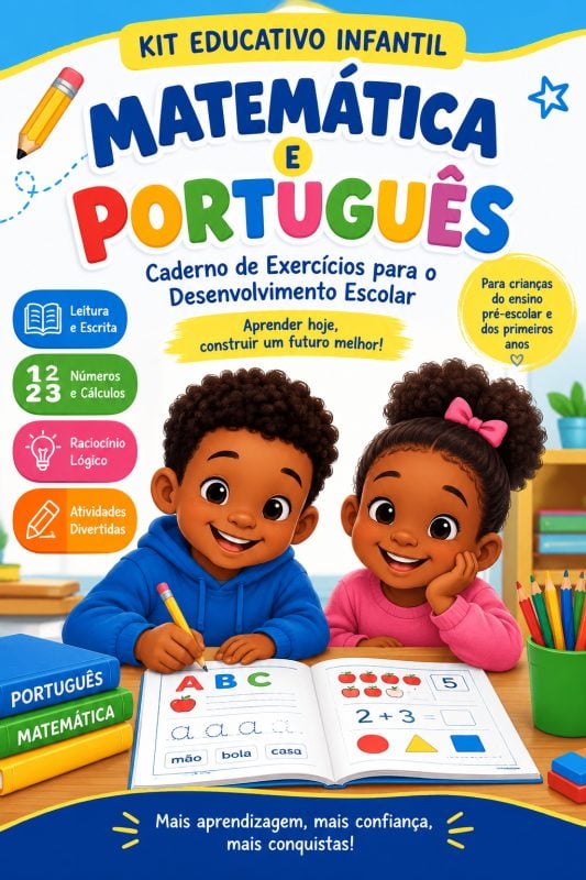 CADERNO EDUCATIVO INFANTIL MATEMÁTICA E PORTUGUÊS Um recurso educativo completo