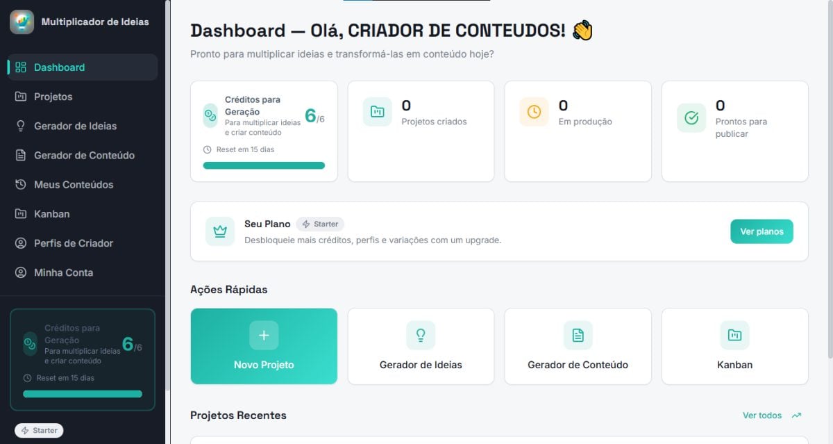 Multiplicador de Ideias - Gerador de Conteúdo com IA para Redes Sociais — foto 2