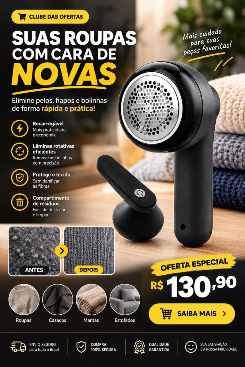 Removedor de Pelos e Papa-Bolinhas Dê Nova Vida às Suas Roupas! — foto 2