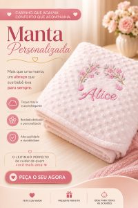 Kits Bebê Personalizados Manta Naninha Fraldas Enxoval — foto 7