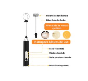 Mini Mixer Elétrico Recarregável Multiuso — foto 3