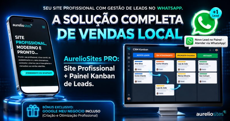 Site Profissional + Painel de Vendas Integrado ao WhatsApp