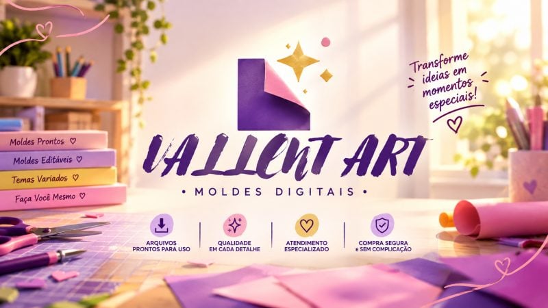 Kit Digital de papelaria personalizada em PDF/PNG