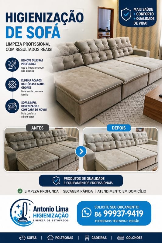 Limpeza de sofá