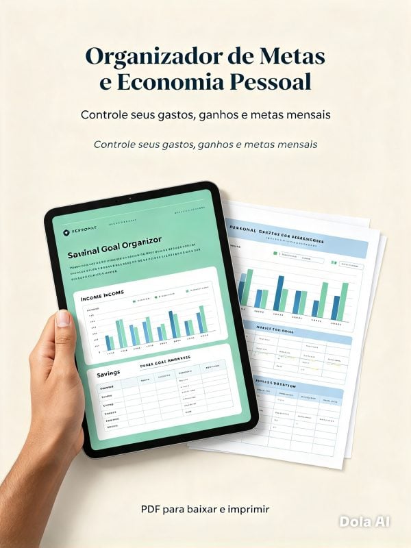 Organizador de Metas e Economia Pessoal Versão Simples