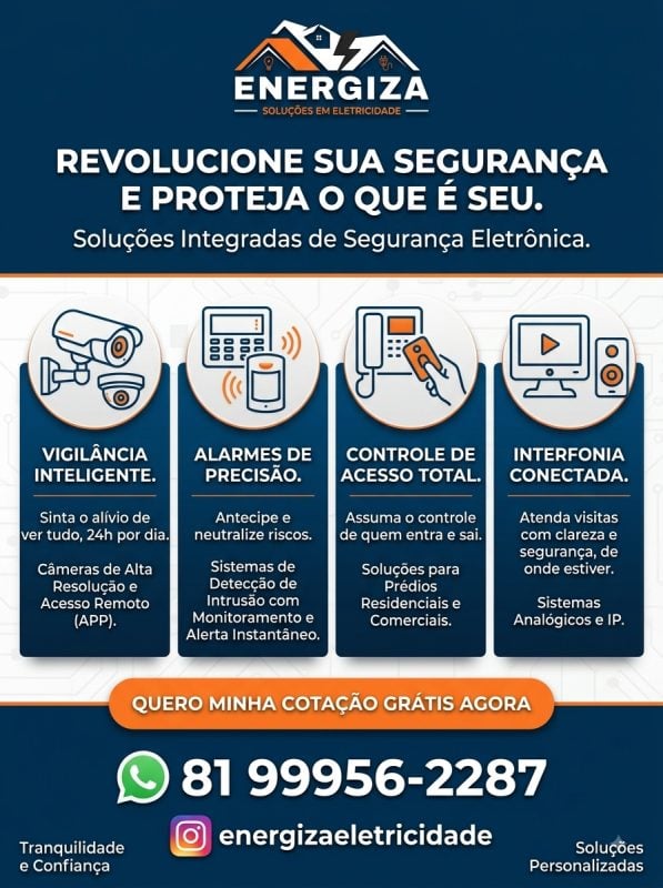 Instalação e Manutenção de Câmeras de segurança