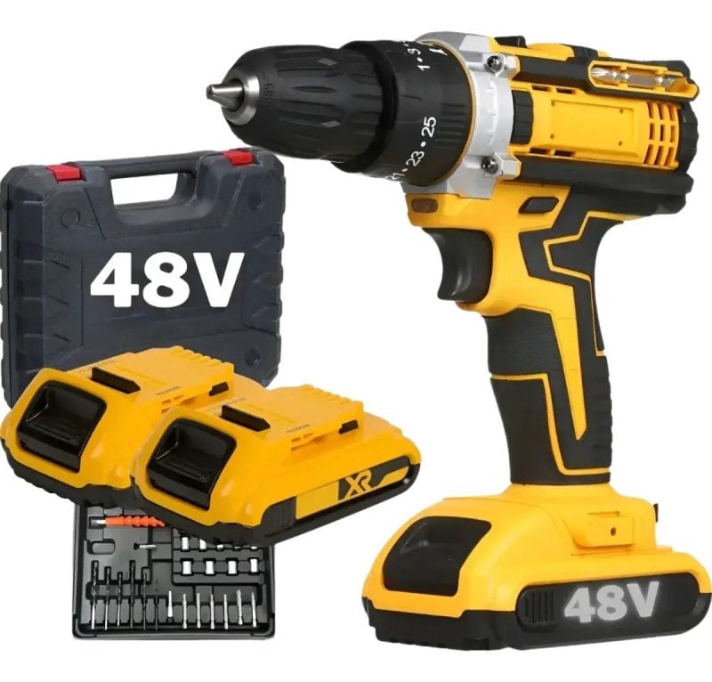 Parafusadeira Furadeira 48v Profissional +2 Baterias +maleta MAIS VENDIDO