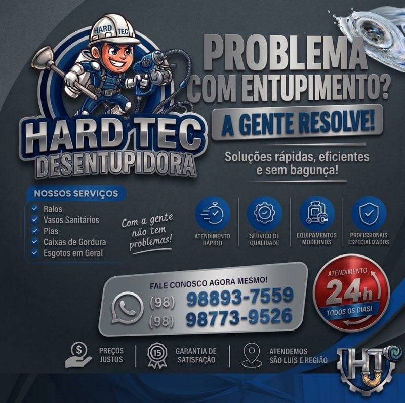 [HARD TEC] Desentupidora Soluções rápidas para entupimentos em geral