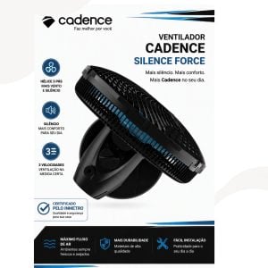 Ventilador Cadence 220v Fresh Mini 30cm Vtr310 Preto/azul — foto 8