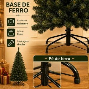 Árvore De Natal 1,50m Pinheiro 500 Galhos Premium Tradicional Verde — foto 6