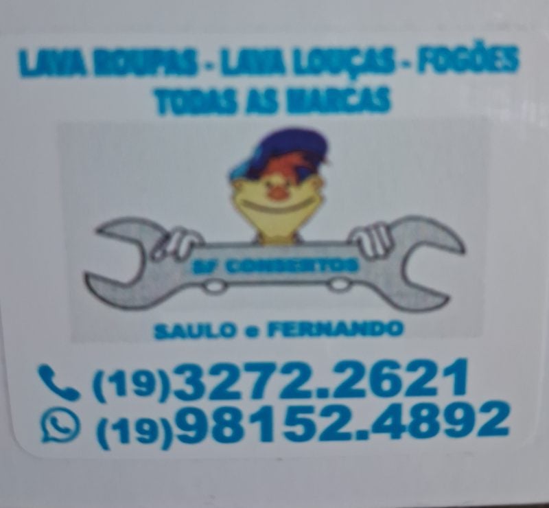 Técnico de máquina lavar roupa. fogões tds as marcas campinas sp