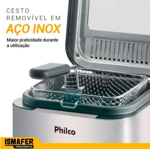Fritadeira Deep Fry A Oleo Com Cesto Removivel 1,8l 900w Philco — foto 3