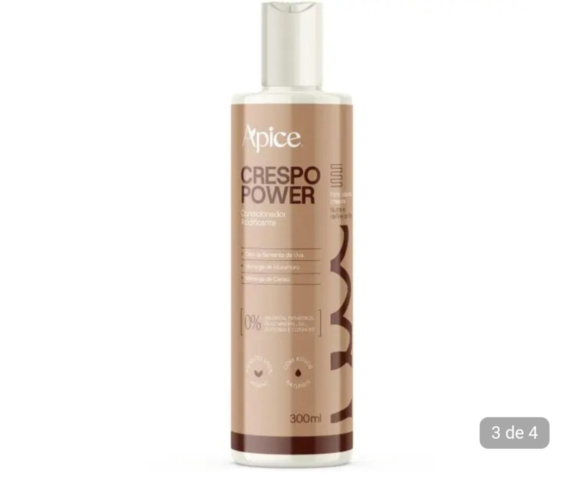Kit Apice Crespo Power Shampoo 300ml Condicionador 300ml Creme de Pentear 500g — foto 2