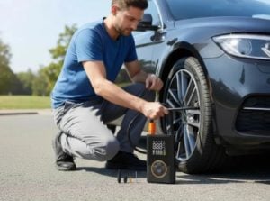 Compressor Portátil Car Air Pump Digital Com Visor Para Carro Moto Bike Calibrador De Pneu — foto 6