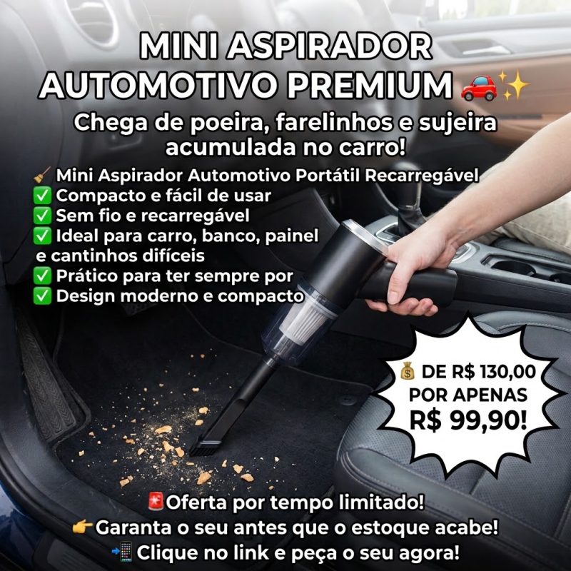 Mini Aspirador Automotivo Premium
