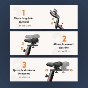Bicicleta Ergometrica Spinning Academia Bike Fitness Profissional Monitor de Treino Garra — foto 9