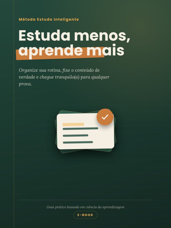 E-book de como estudar menos e aprender mais