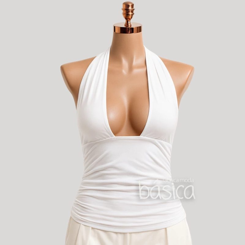 Blusa Top Cropped Com Amarraçao Multiformas