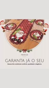 Kit Sousplast Jogo Americano Caminho De Mesa Natalino Natal Mesa Posta Sofisticação Sublim — foto 4
