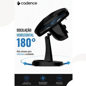 Ventilador Cadence 220v Fresh Mini 30cm Vtr310 Preto/azul — foto 6
