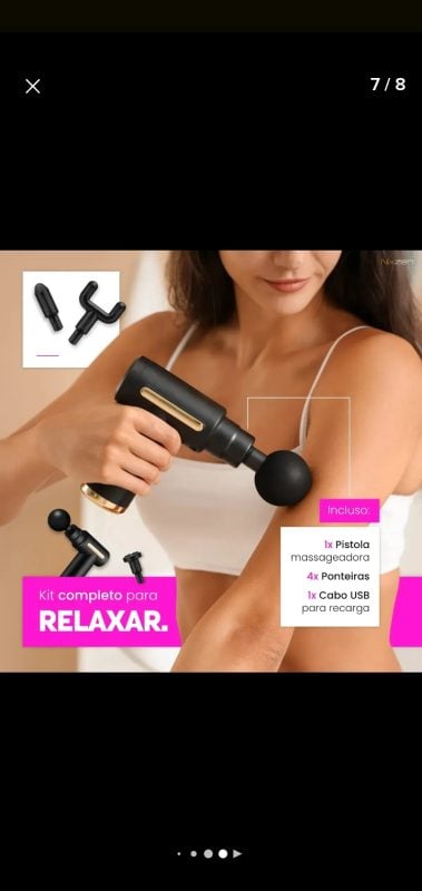 Massageador Pistola Elétrica Profissional Muscular Portátil Aparelho Fisioterapia Corporal