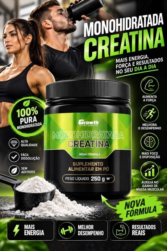 Creatina Growth Supplements Monohidratada