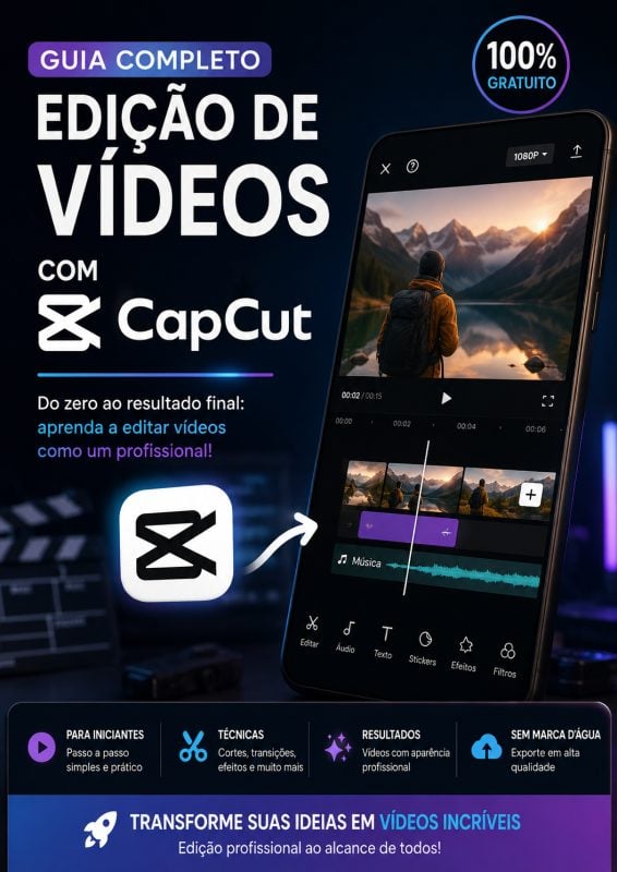 E-book de edição de vídeos pelo Cap Cut