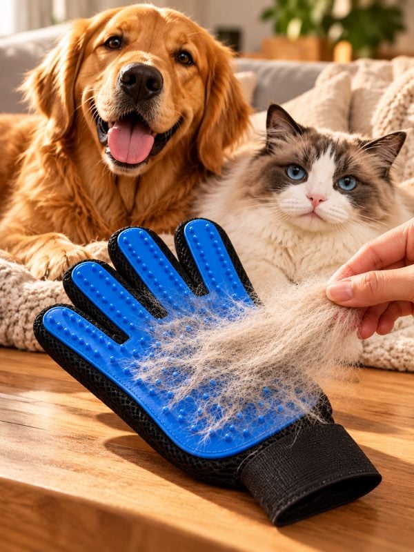 Promo - Luva Tira Pelos Escova Magnética Pets Cães E Gatos