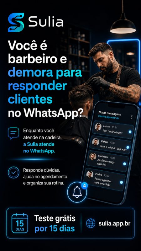 Secretária virtual com inteligência artificial para barbearias