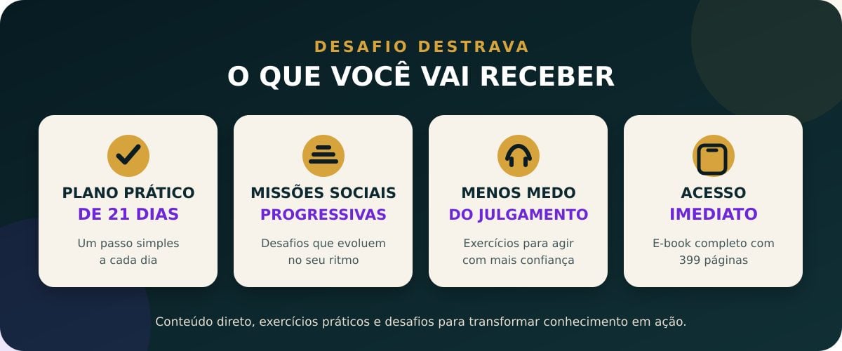 E-book - Desafio Destrava 21 Dias Para Vencer a Timidez — foto 2
