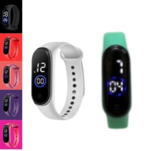 Kit C/6 Relógio M4 Digital Feminina e Masculino a Prova d Água De Pulso Com Led Esportivo — foto 8
