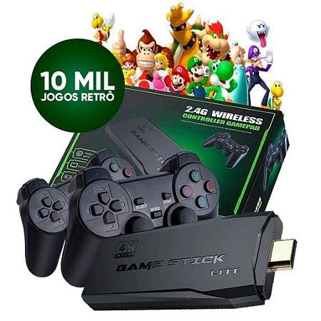 Game Stick 4K Retrô Mais de 10.000 Jogos em Alta Definição!