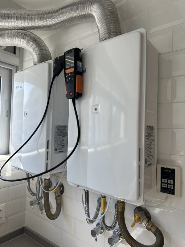 Teste de Monóxido de Carbono em Aquecedor a Gás