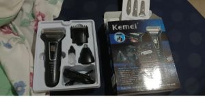 Barbeador Elétrico Kemei 3 em 1 KM 6558 Corta Cabelo Barba — foto 6