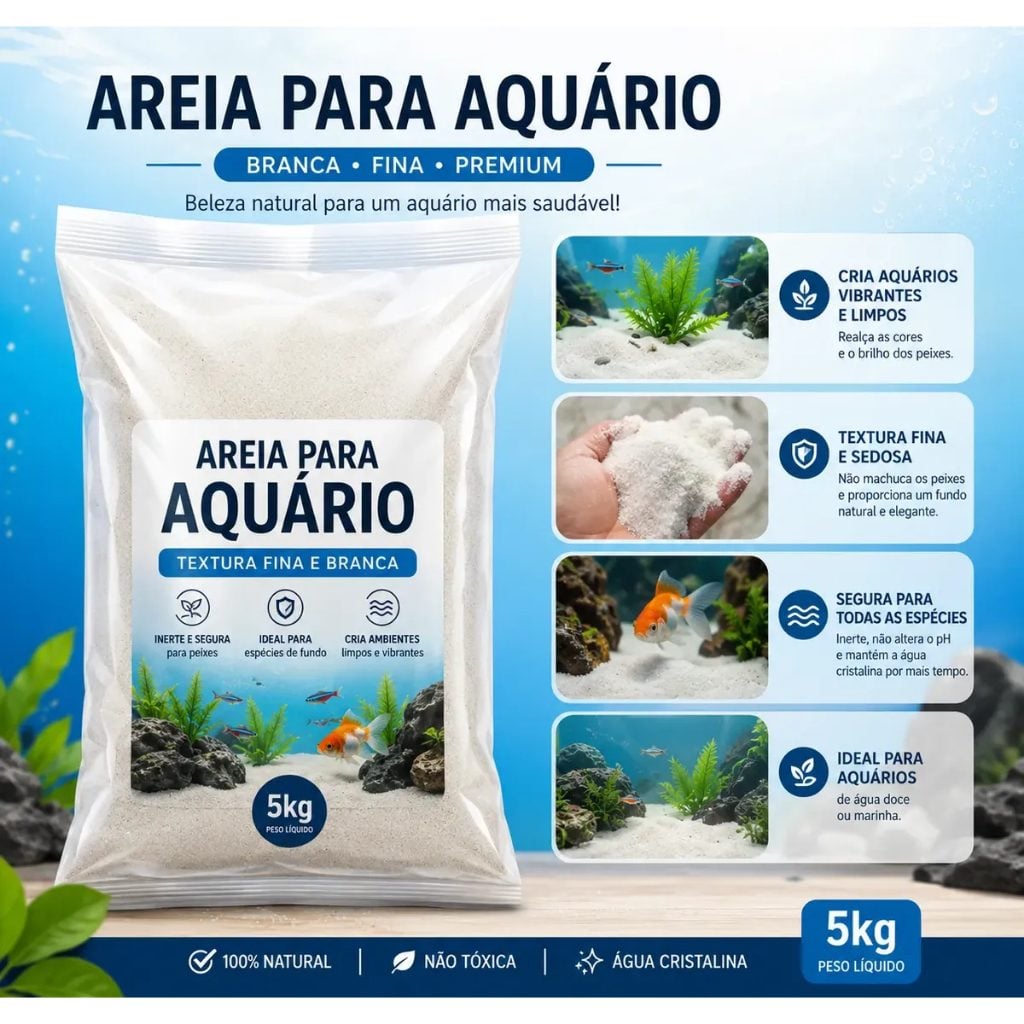 Areia branca para aquário — foto 2