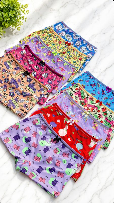 Kit 10 calcinhas boxer infantil