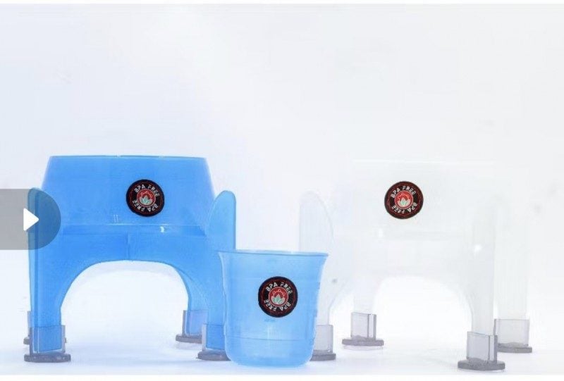 Kit 2 Comedouros Elevado Suspenso Alto + Caneca para Ração — foto 2