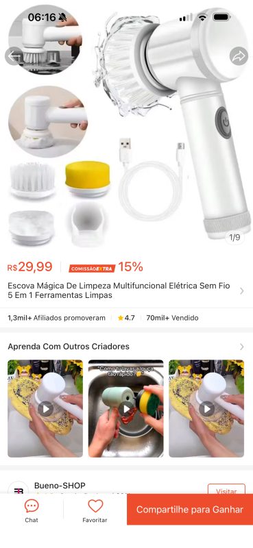 Escova Mágica De Limpeza Multifuncional Elétrica Sem Fio 5 Em 1 Ferramentas Limpas