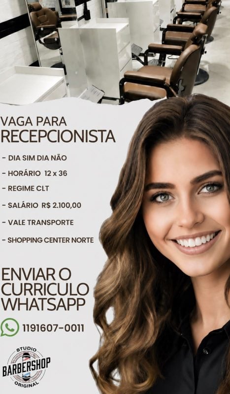 Vaga Aberta Recepcionista