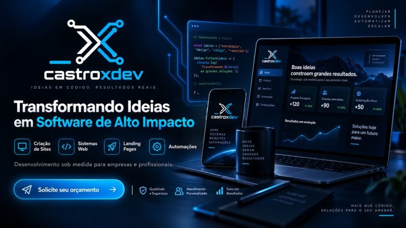 Criação de Sites, Sistemas e Aplicativos Profissionais Sob Medida