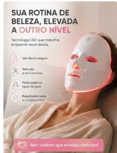 **Máscara Facial LED com 7 Cores Fototerapia para Rejuvenescimento, Clareamento e Poros — foto 3