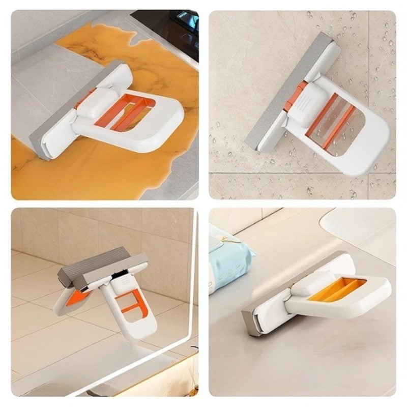 Mini mop absorvente portatil pia e banacada - rodo de esponja de limpeza rapida com auto