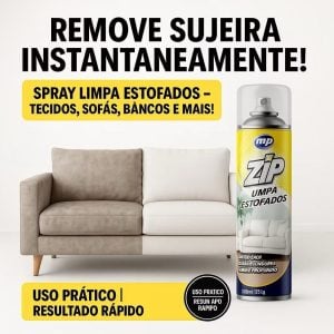 Espuma Spray Zip Clean 300ml Limpa a Seco Sofá, Estofado, Banco de Carro Limpeza Profunda — foto 3