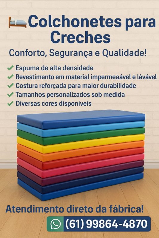 Colchonetes para Creches, Berçário, Escolas e Outros