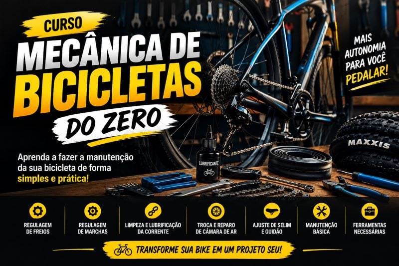 Curso de Mecânica de Bicicletas 15.00 reais