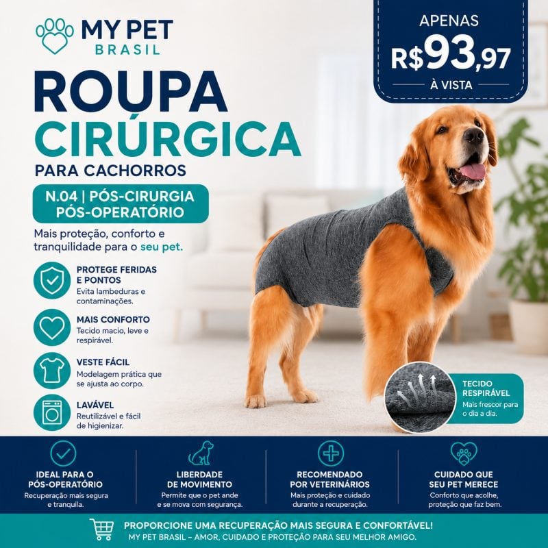 MY PET BRASIL Roupa Cirúrgica Para Cachorros