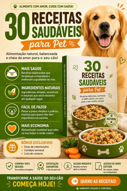 30 receitas saudáveis para seu pet