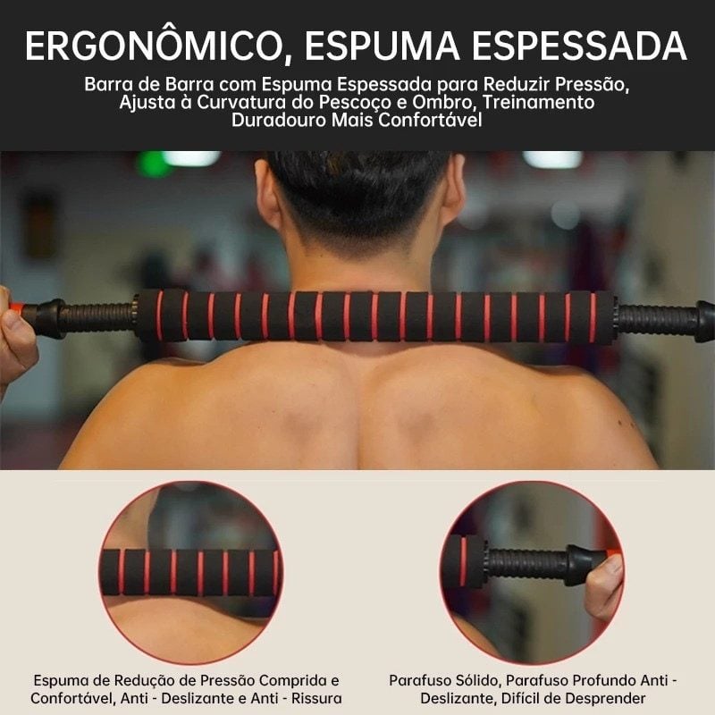 Kit Academia em Casa 15kg Halteres Ajustáveis,Inclui Barra Longa e Presilhas de Segurança — foto 2