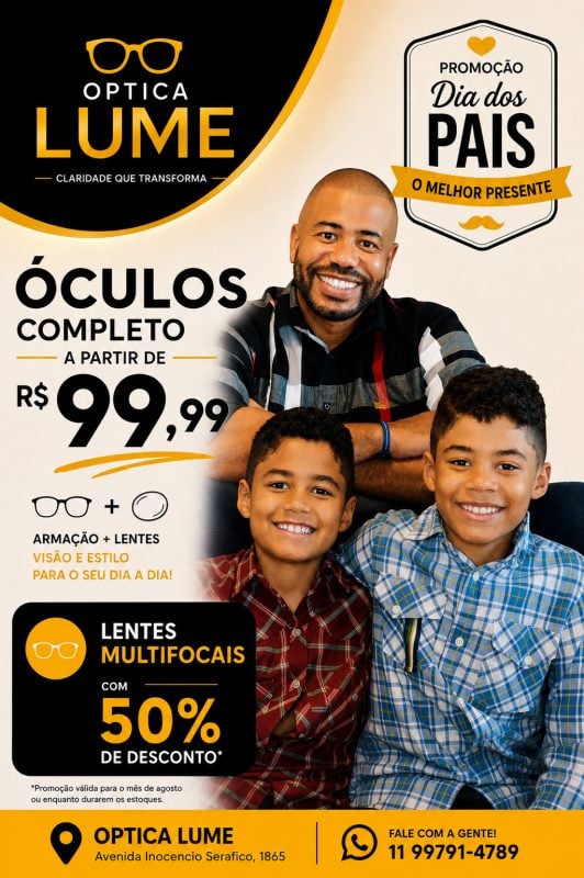 Óculos completo de Grau apartir de 99,00