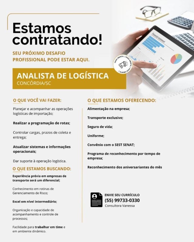 Vaga: Analista de Logística